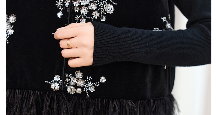 Chinese style dress plus cotton waistcoat 2pcs set for women