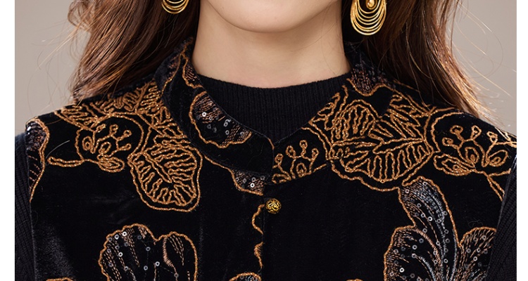 Plus cotton waistcoat winter dress 2pcs set for women