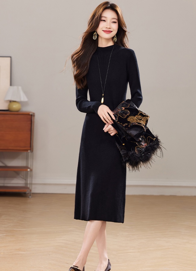 Plus cotton waistcoat winter dress 2pcs set for women