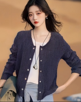 Round neck T-shirt drawstring tops for women