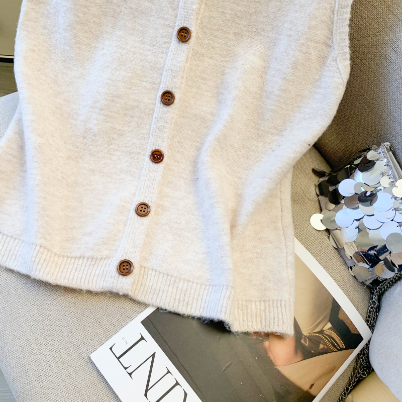 High collar temperament tops simple sweater