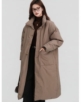 Casual winter loose coat thick long cotton coat