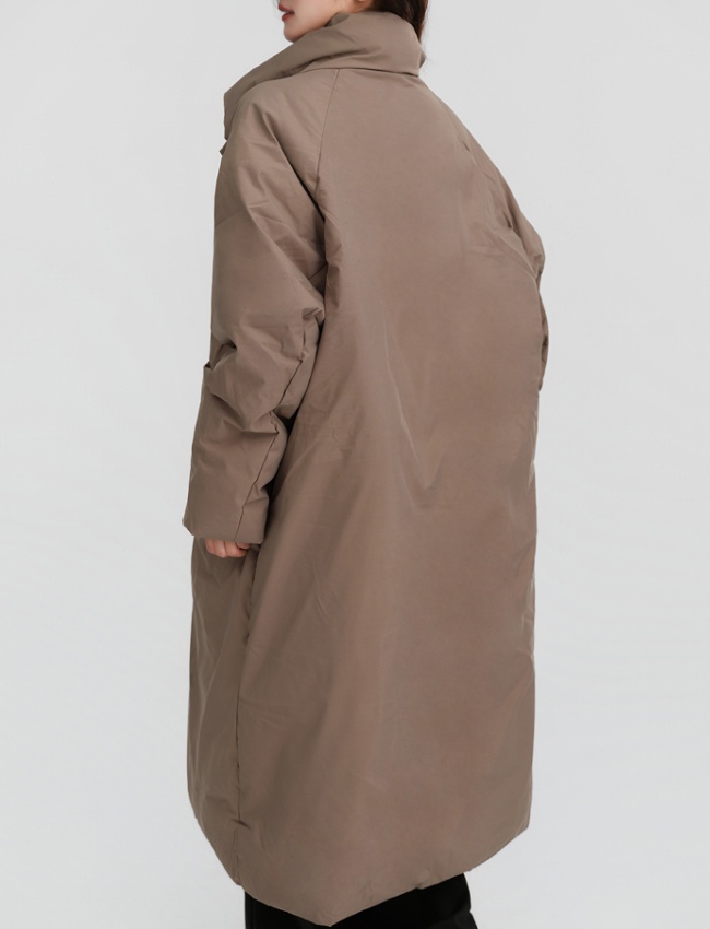 Casual winter loose coat thick long cotton coat