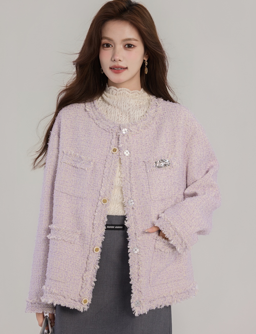 France style sueding tops chanelstyle tassels jacket