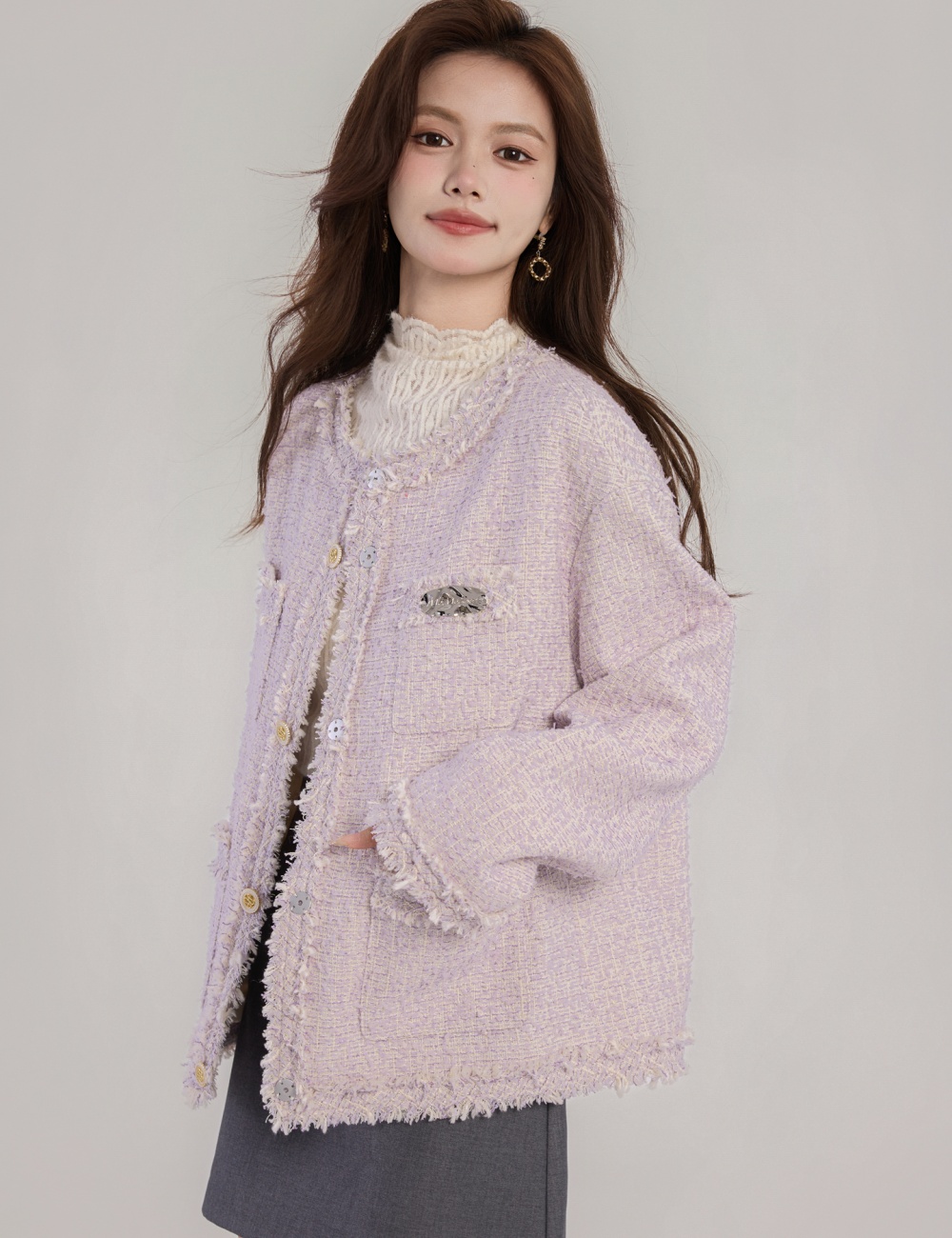 France style sueding tops chanelstyle tassels jacket