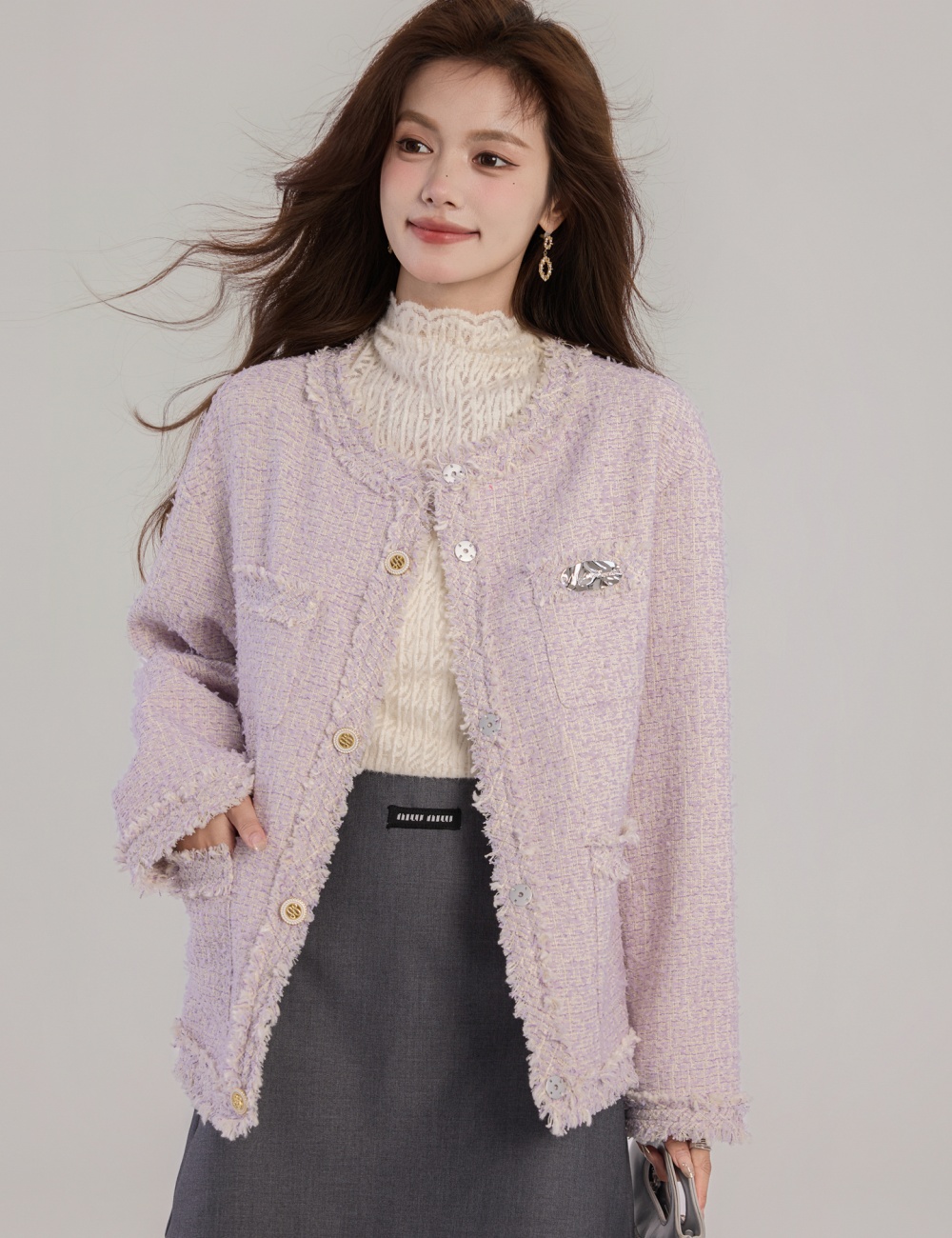 France style sueding tops chanelstyle tassels jacket