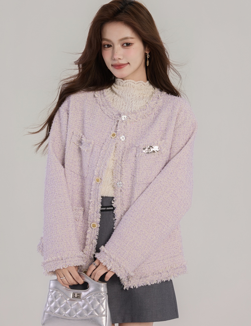 France style sueding tops chanelstyle tassels jacket