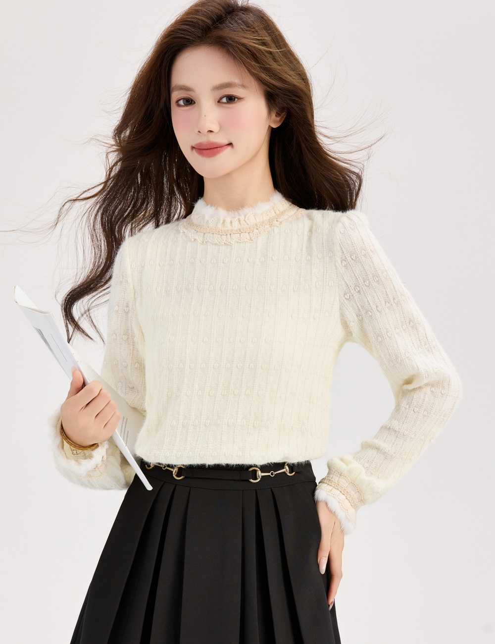 Long sleeve bottoming shirt tops for women