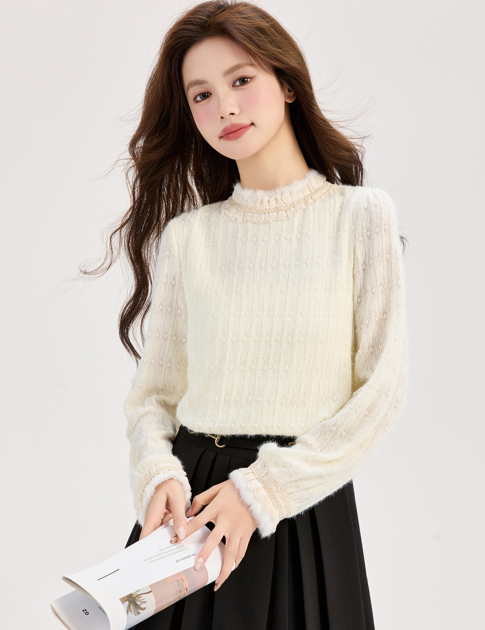 Long sleeve bottoming shirt tops for women