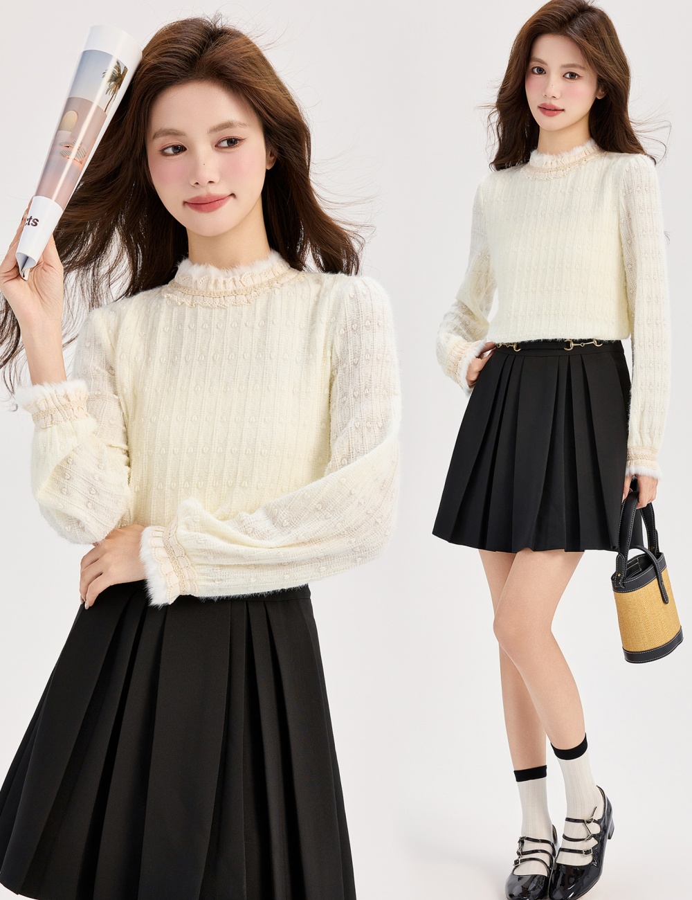 Long sleeve bottoming shirt tops for women