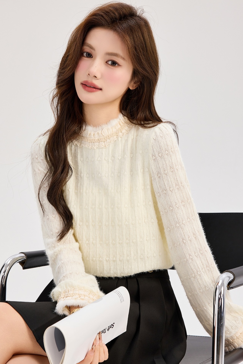 Long sleeve bottoming shirt tops for women