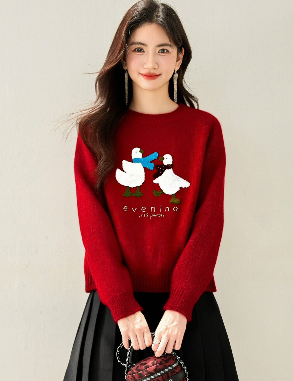 Christmas winter sweater pattern tops for women