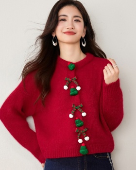 Stereoscopic decoration Korean style tops for women