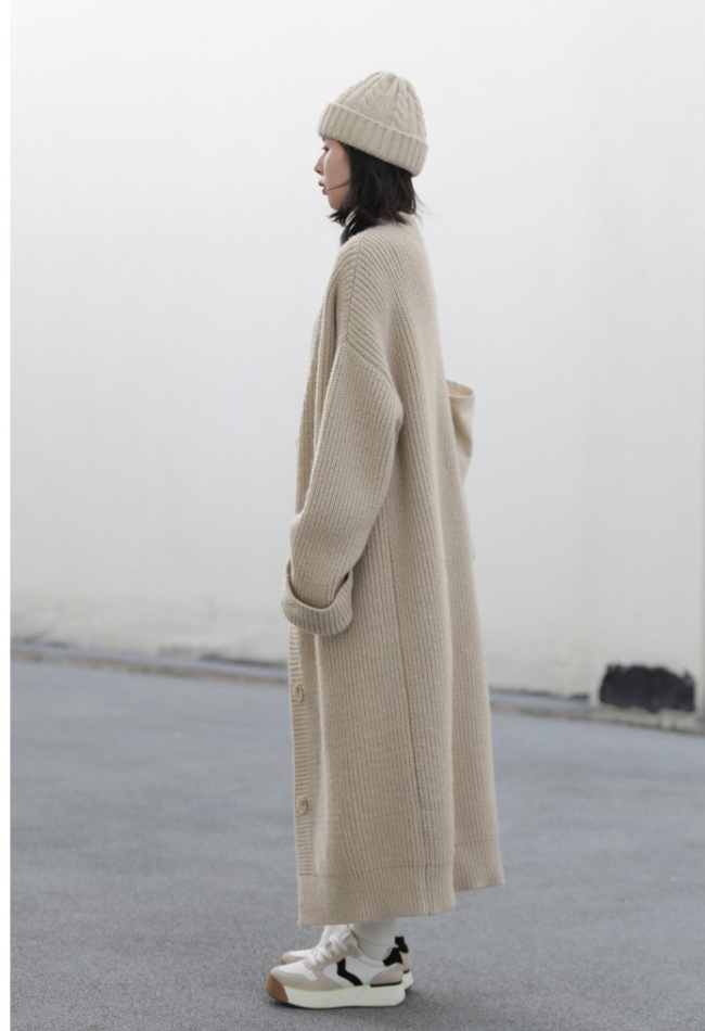 Autumn and winter loose coat knitted sweater for women