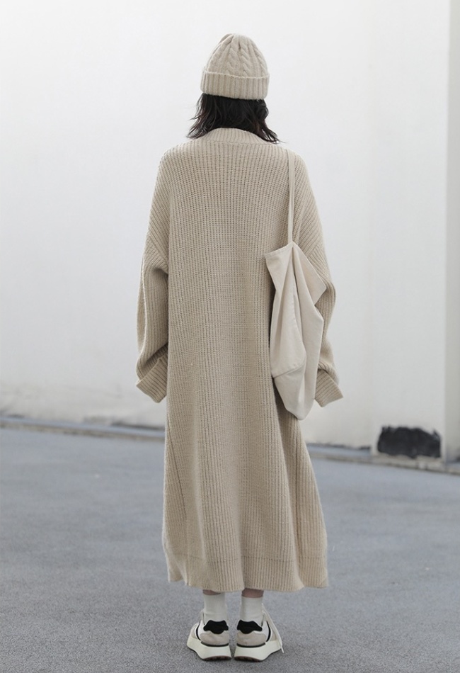 Autumn and winter loose coat knitted sweater for women