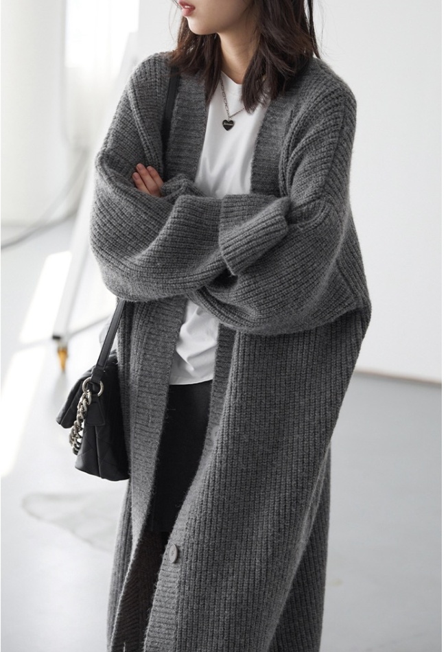 Autumn and winter loose coat knitted sweater for women