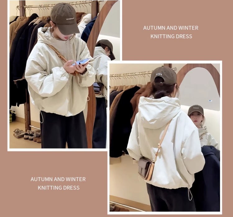 Korean style tops winter cotton coat for women