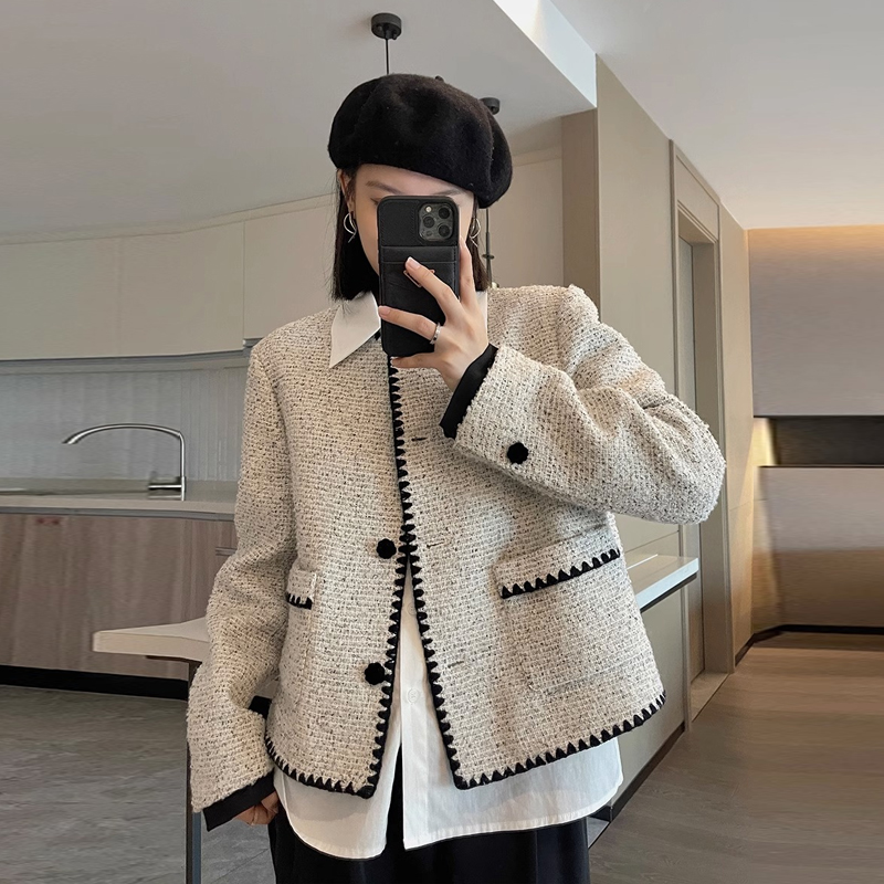 France style winter spring and autumn coat for women