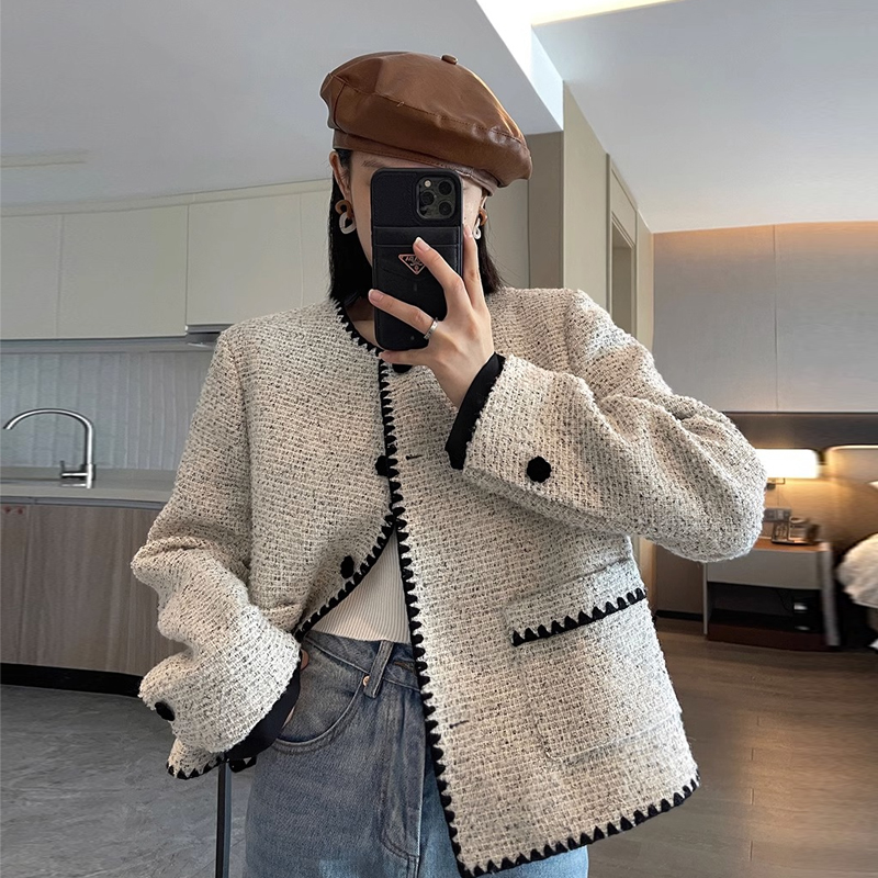 France style winter spring and autumn coat for women