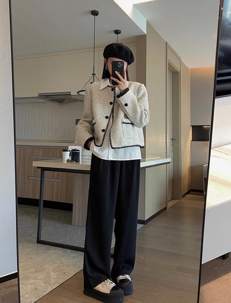 France style winter spring and autumn coat for women