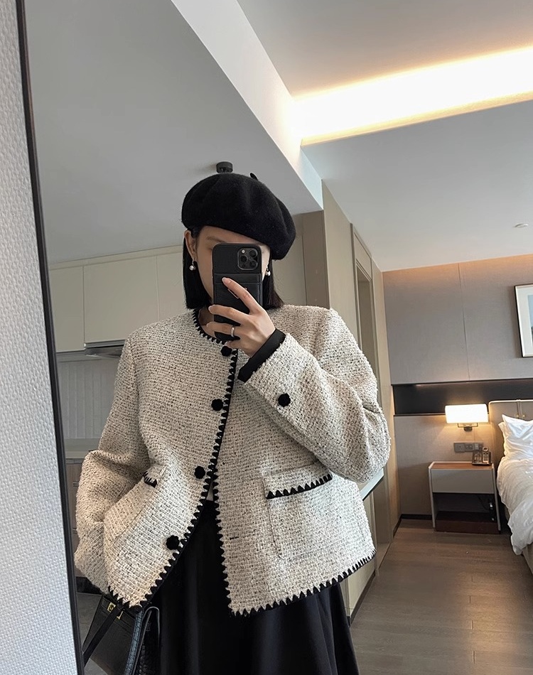 France style winter spring and autumn coat for women