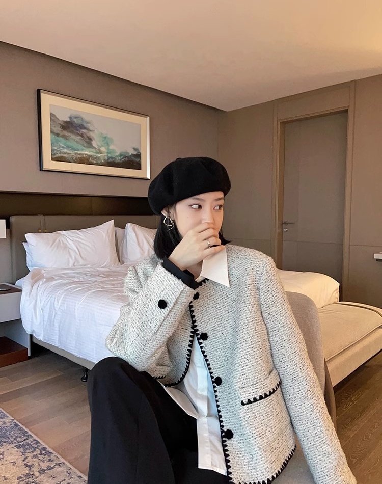 France style winter spring and autumn coat for women