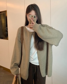 Lazy inside the ride coat autumn and winter sweater for women