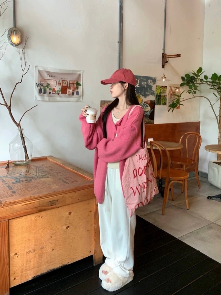 Lazy inside the ride coat autumn and winter sweater for women