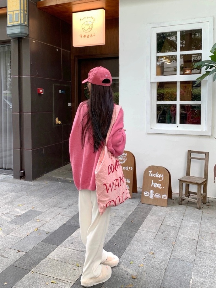 Lazy inside the ride coat autumn and winter sweater for women