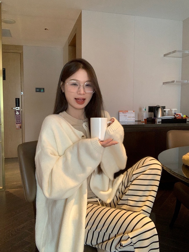 Lazy inside the ride coat autumn and winter sweater for women