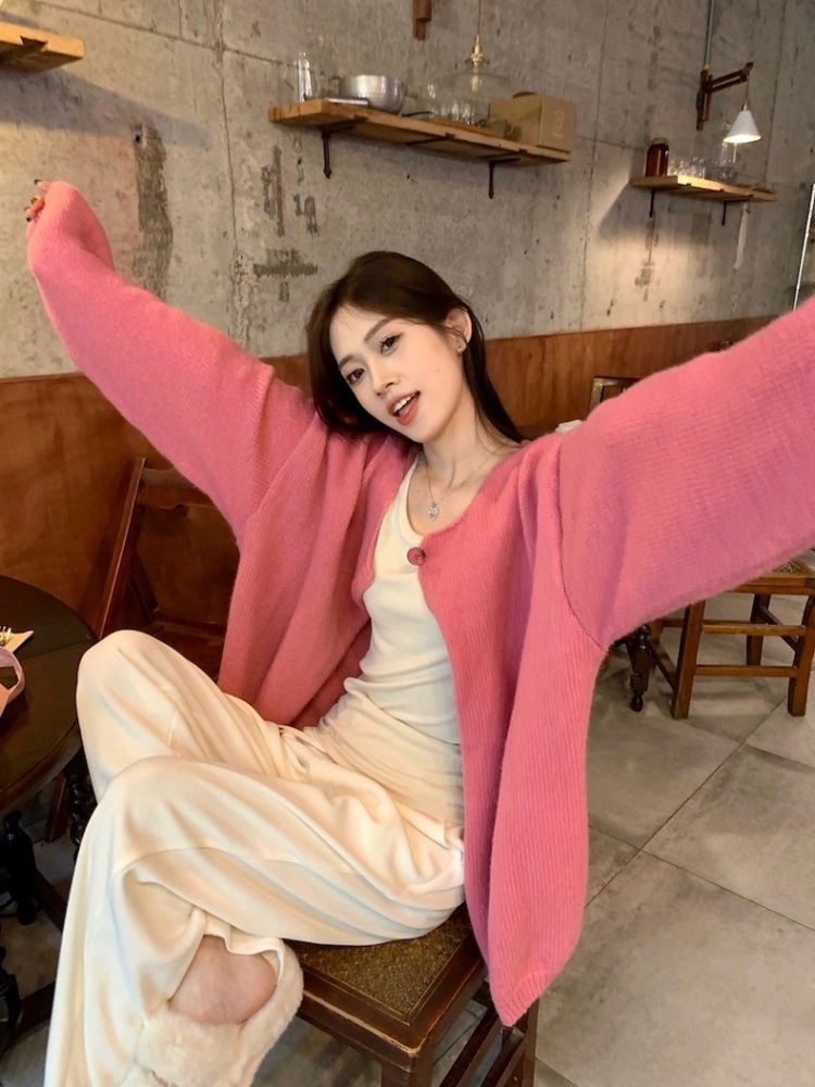 Lazy inside the ride coat autumn and winter sweater for women