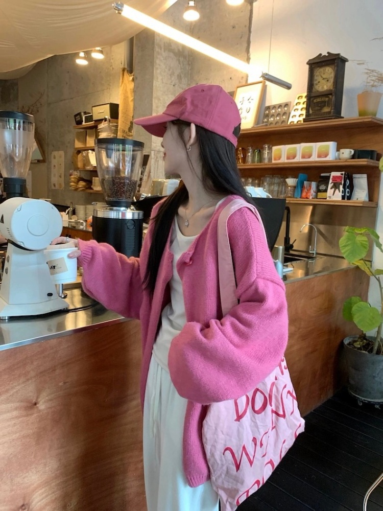 Lazy inside the ride coat autumn and winter sweater for women