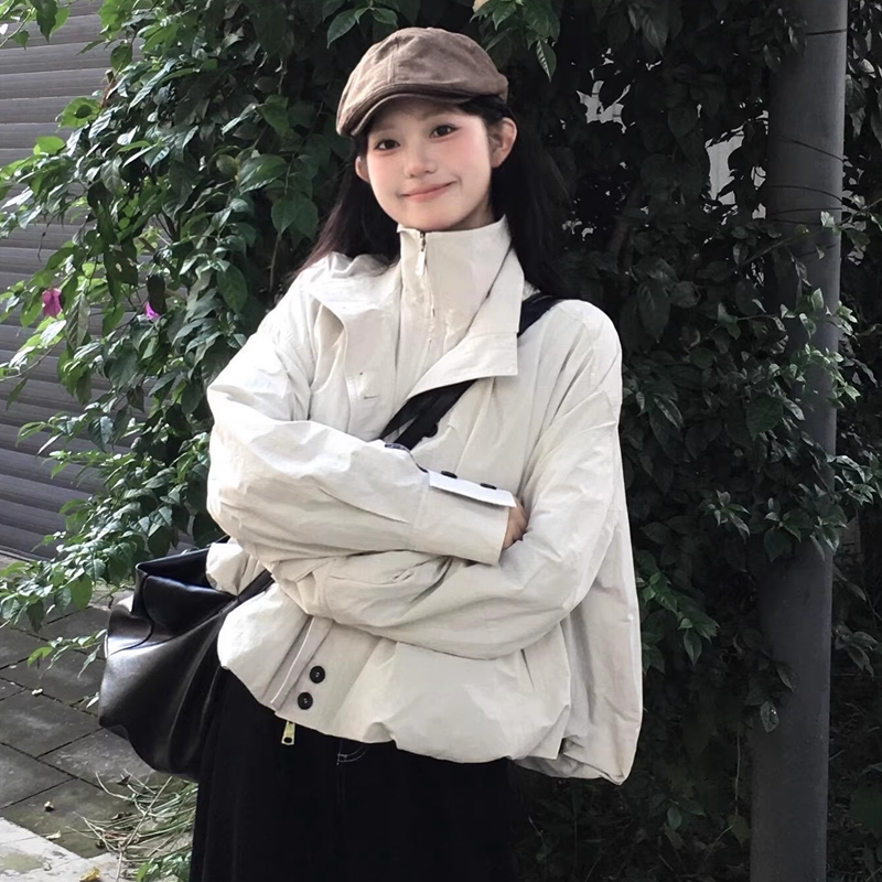 Temperament windbreaker jacket for women