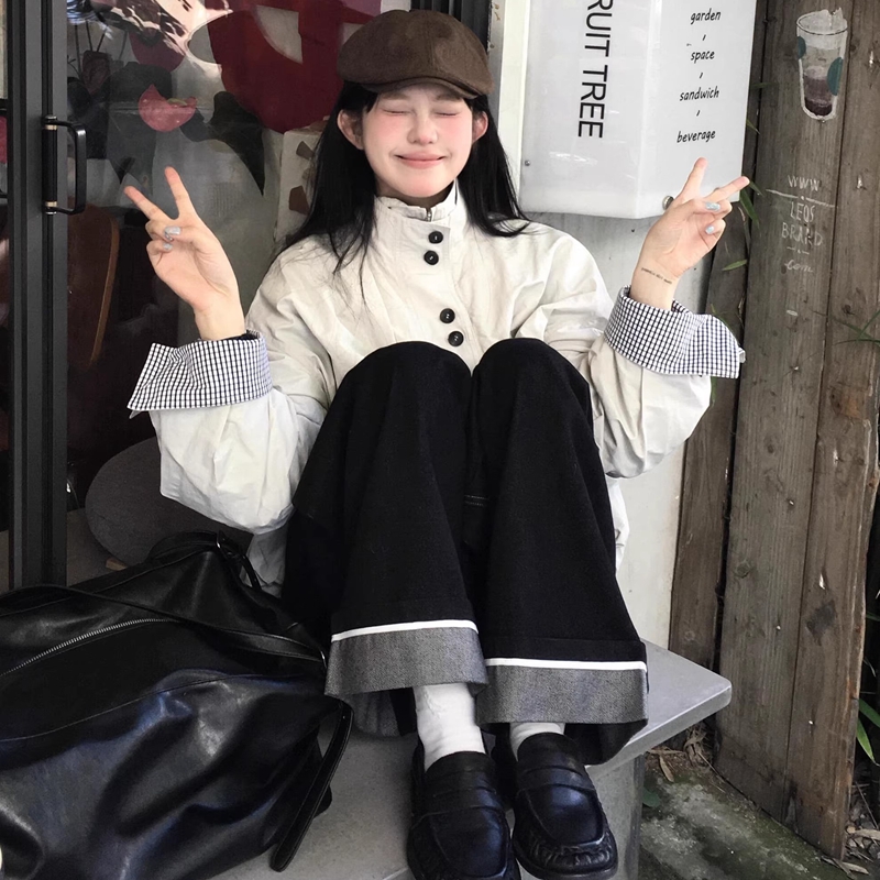 Temperament windbreaker jacket for women