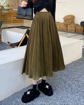 Velvet large yard long dress slim all-match skirt