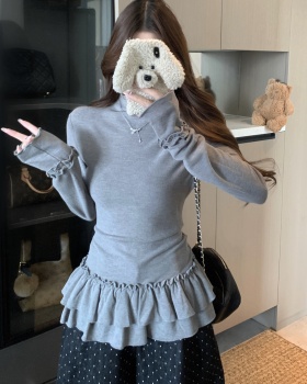 Half high collar inside the ride large yard tops