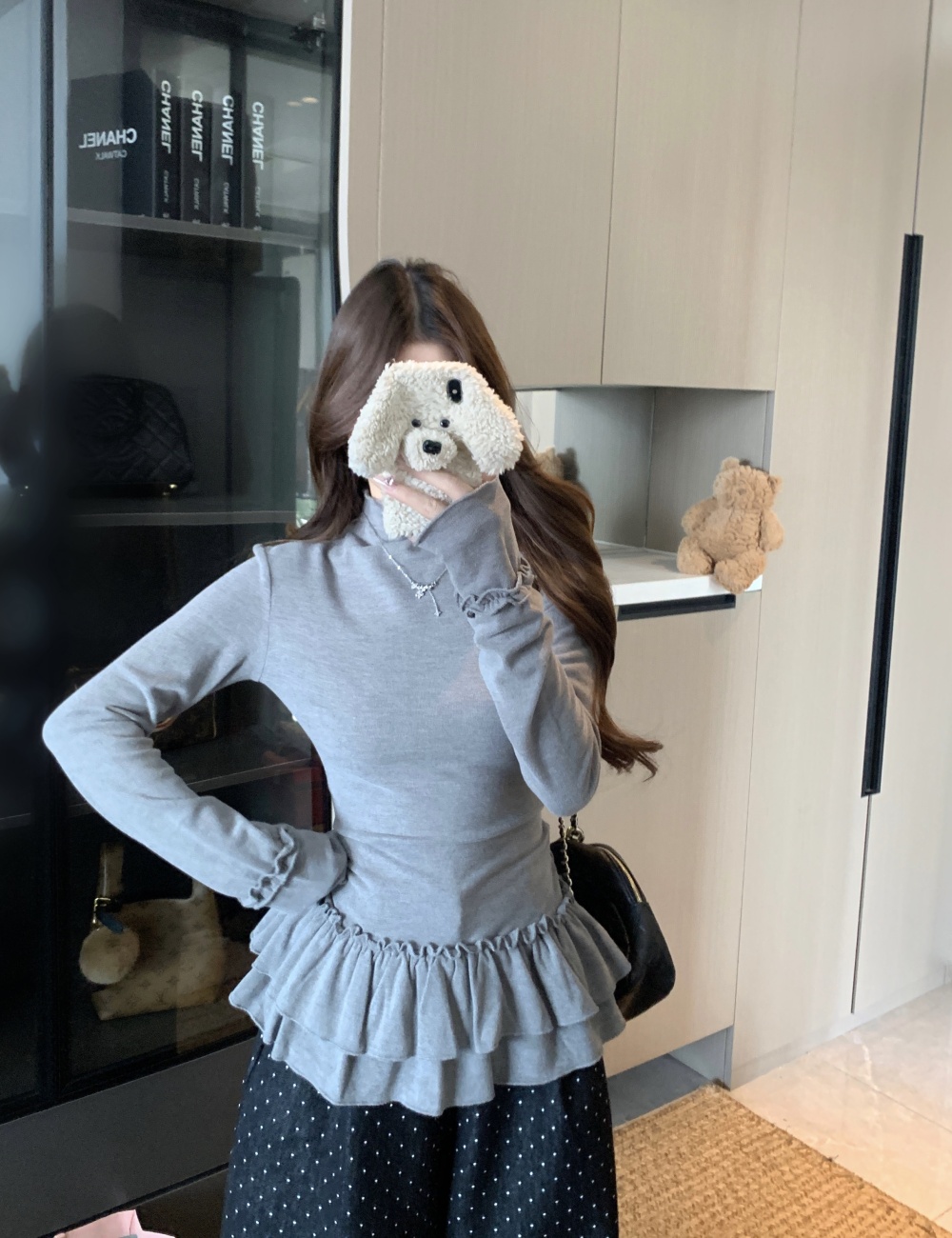 Half high collar inside the ride large yard tops