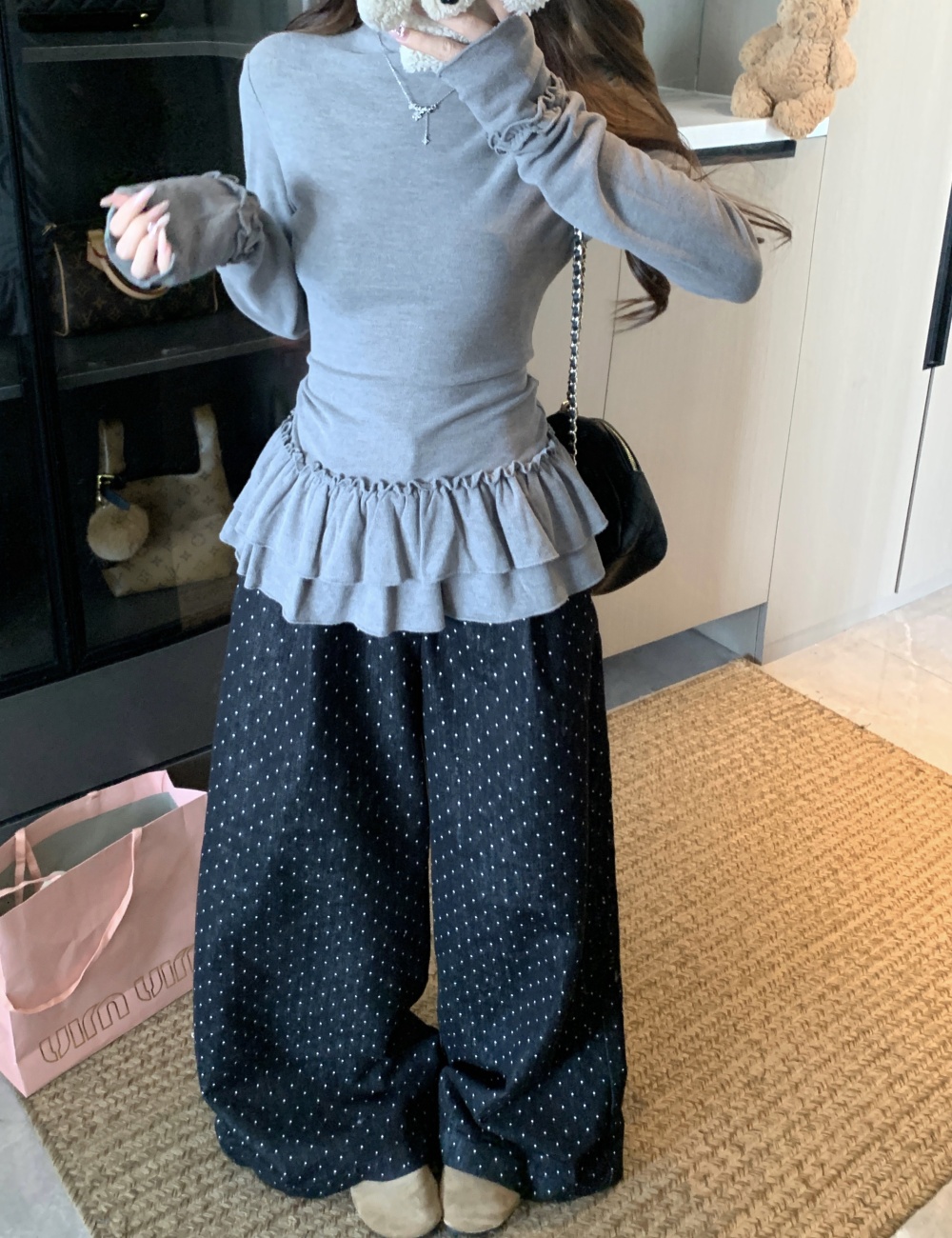 Half high collar inside the ride large yard tops