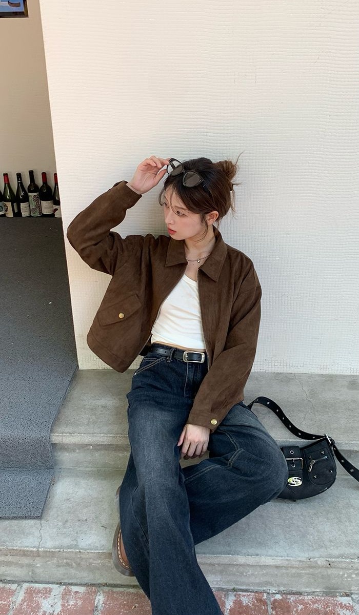 Retro short jacket niche tops for women