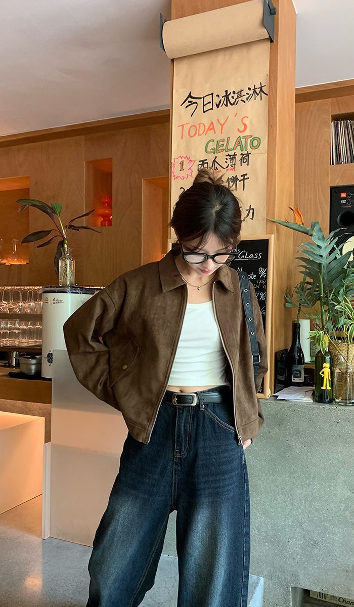 Retro short jacket niche tops for women