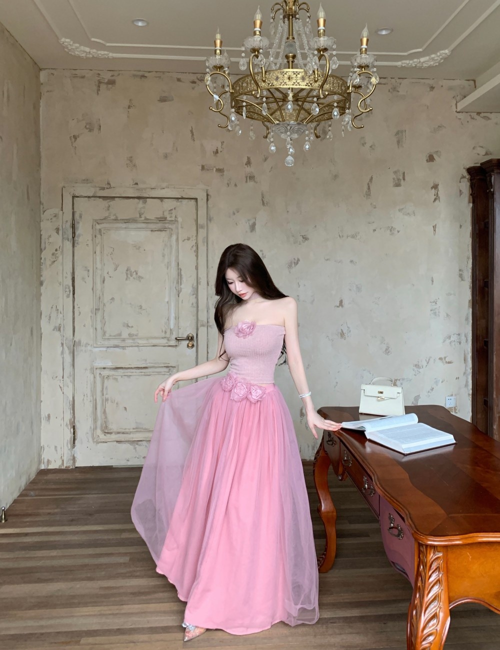 Light luxury dress evening dress a set