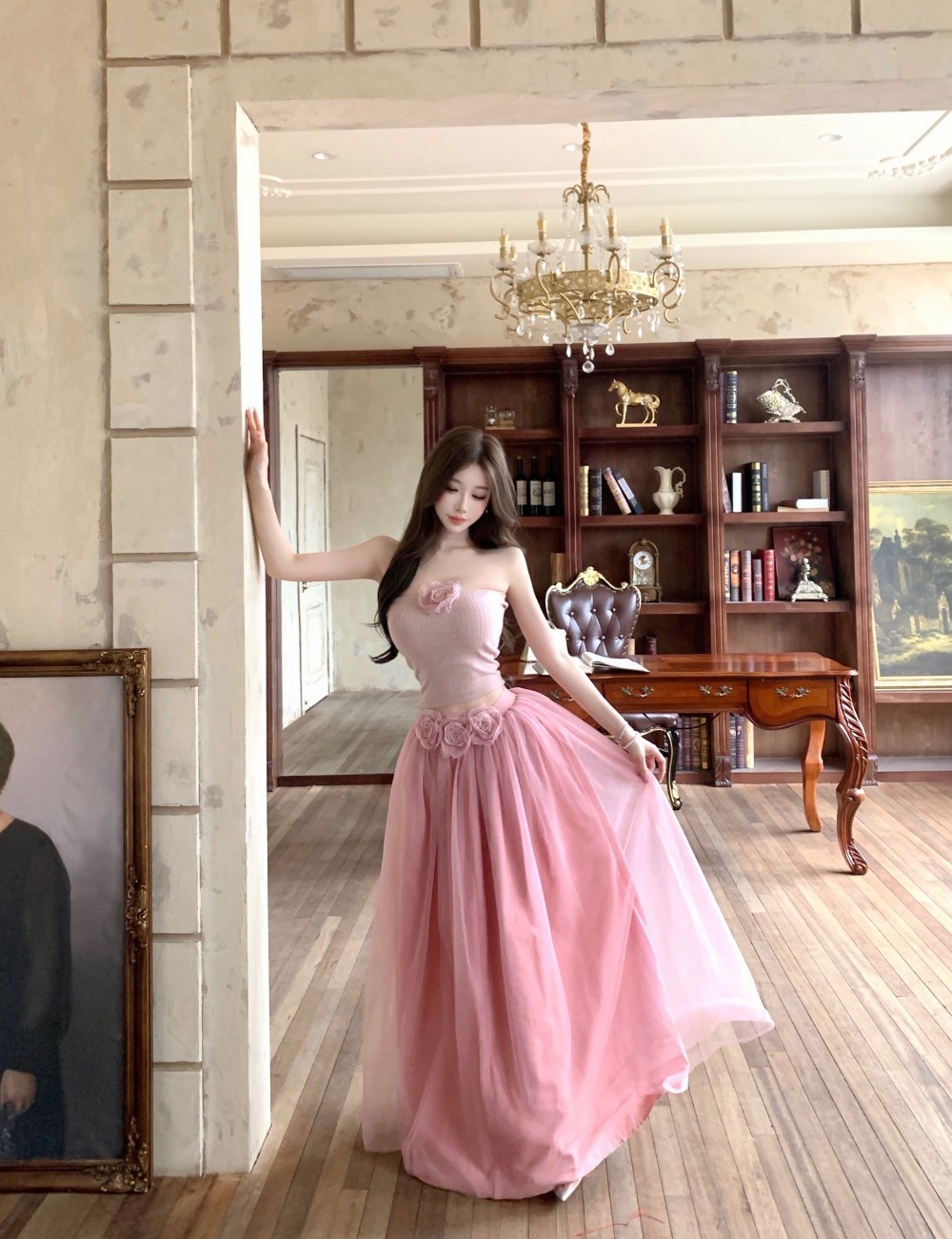 Light luxury dress evening dress a set