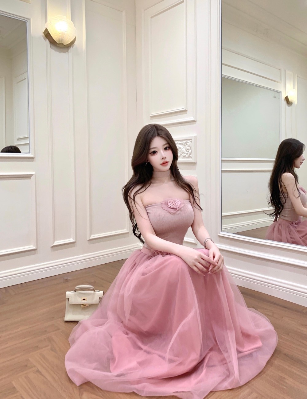 Light luxury dress evening dress a set