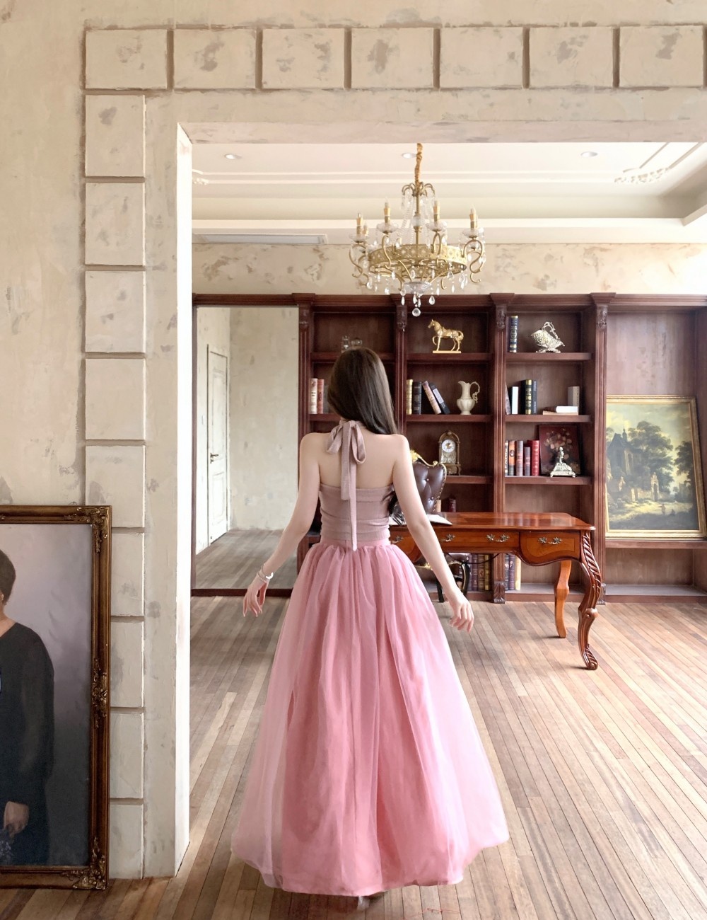 Light luxury dress evening dress a set