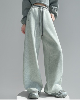 Casual sweatpants all-match wide leg pants for women