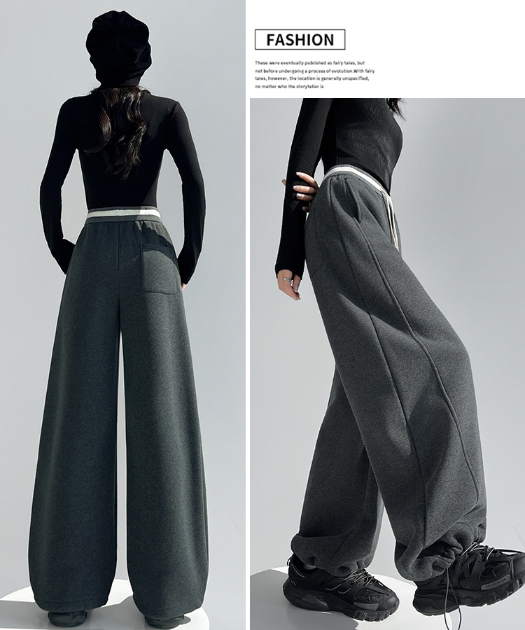 Casual sweatpants all-match wide leg pants for women