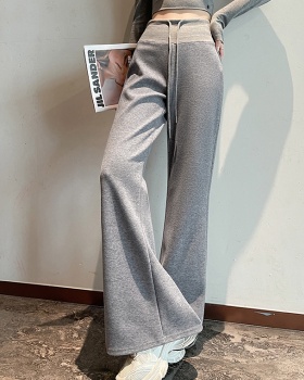 All-match cashmere pants Casual sports wide leg pants for women
