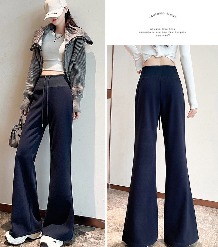 All-match cashmere pants Casual sports wide leg pants for women