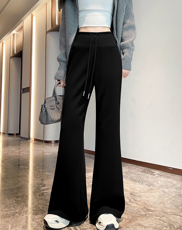 All-match cashmere pants Casual sports wide leg pants for women