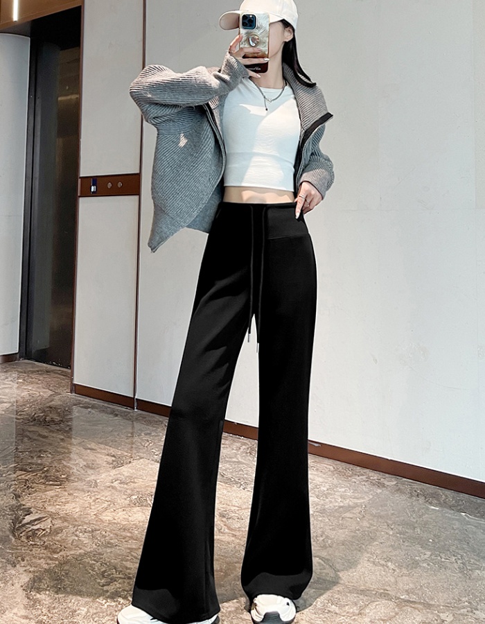 All-match cashmere pants Casual sports wide leg pants for women